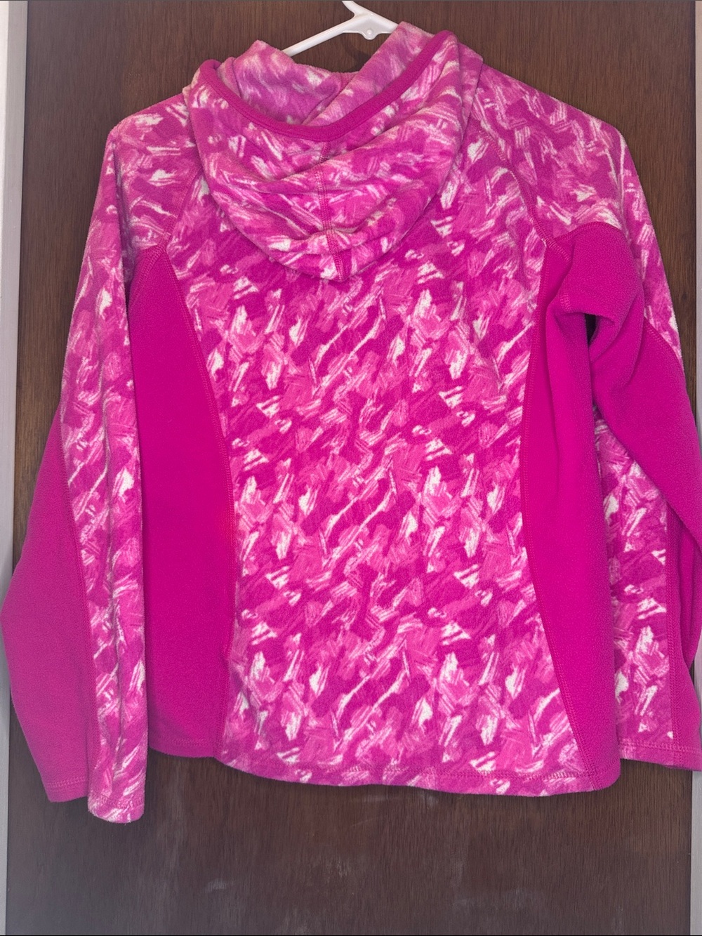 The North Face Girls' Hot Pink & Yellow Hooded Swim Rashguard - Picture 6 of 7